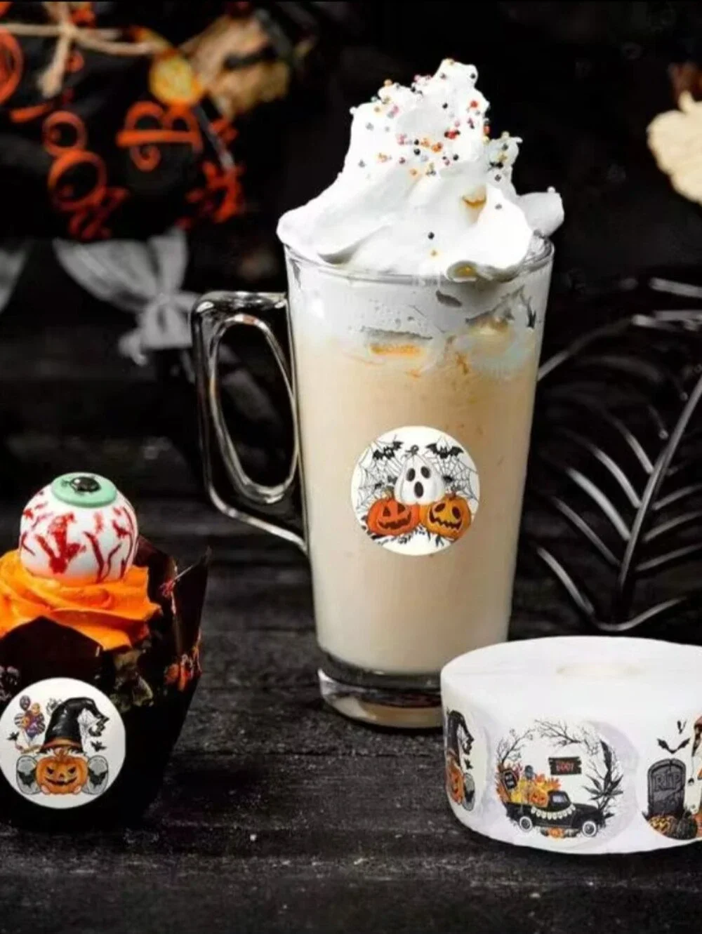 500 Illustration Halloween Stickers - 8 Scary Designs